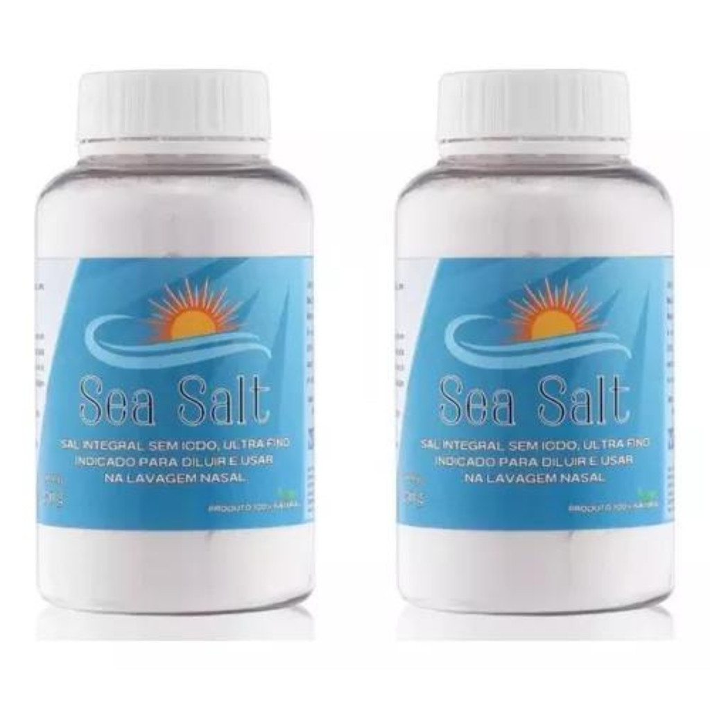 Cloreto Sódio Soro Fisiológico Lavagem Nasal 250g Pó Kit C/2