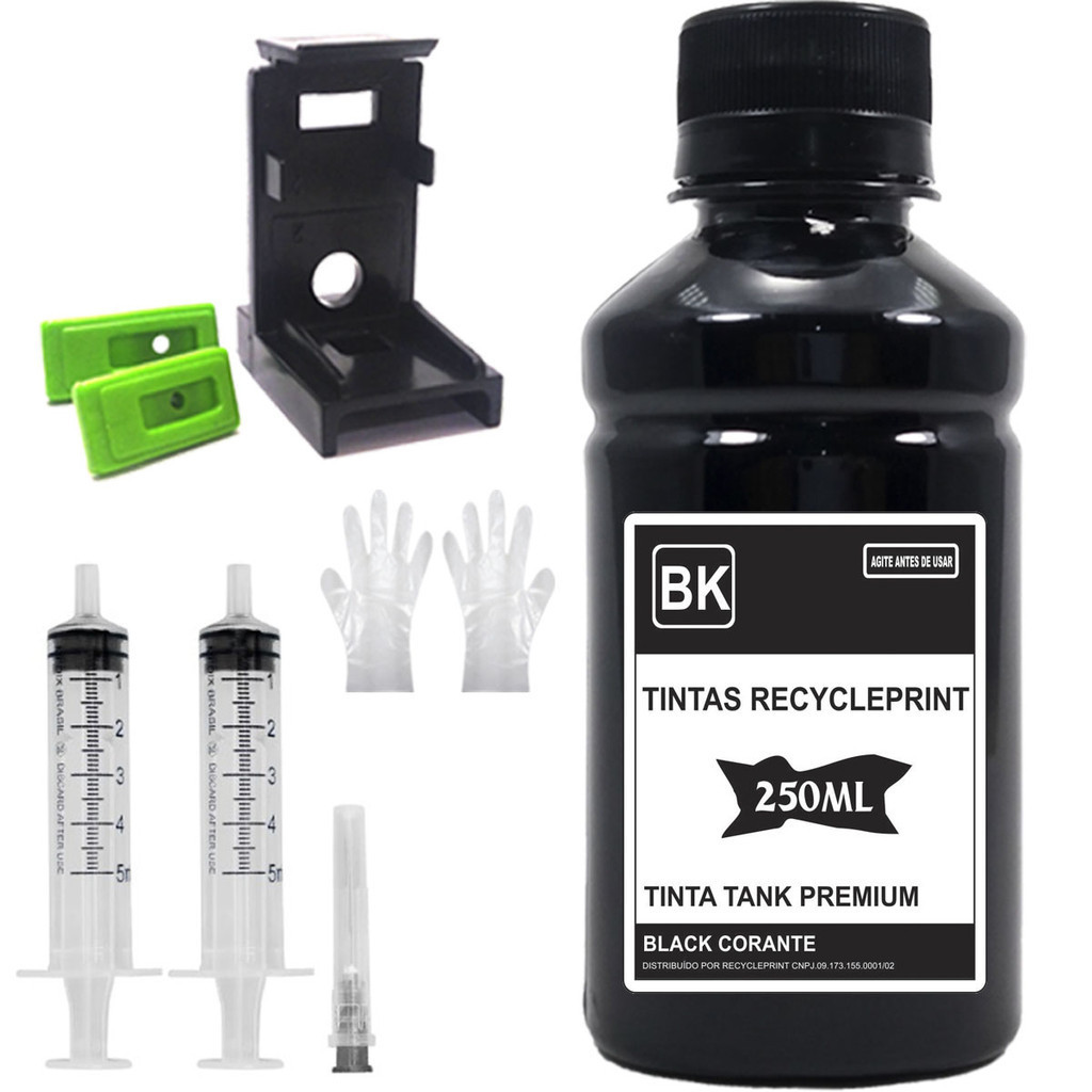 Kit Tinta Recarga Cartucho Compatível Hp 21 74 122 60 662 664 667 60xl + Snap Fill