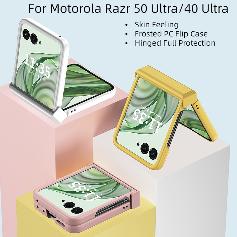 Para MOTO Razr 50 Ultra Skin Feeling Fosco PC Hard Flip Case Motorola 50 40Ultra