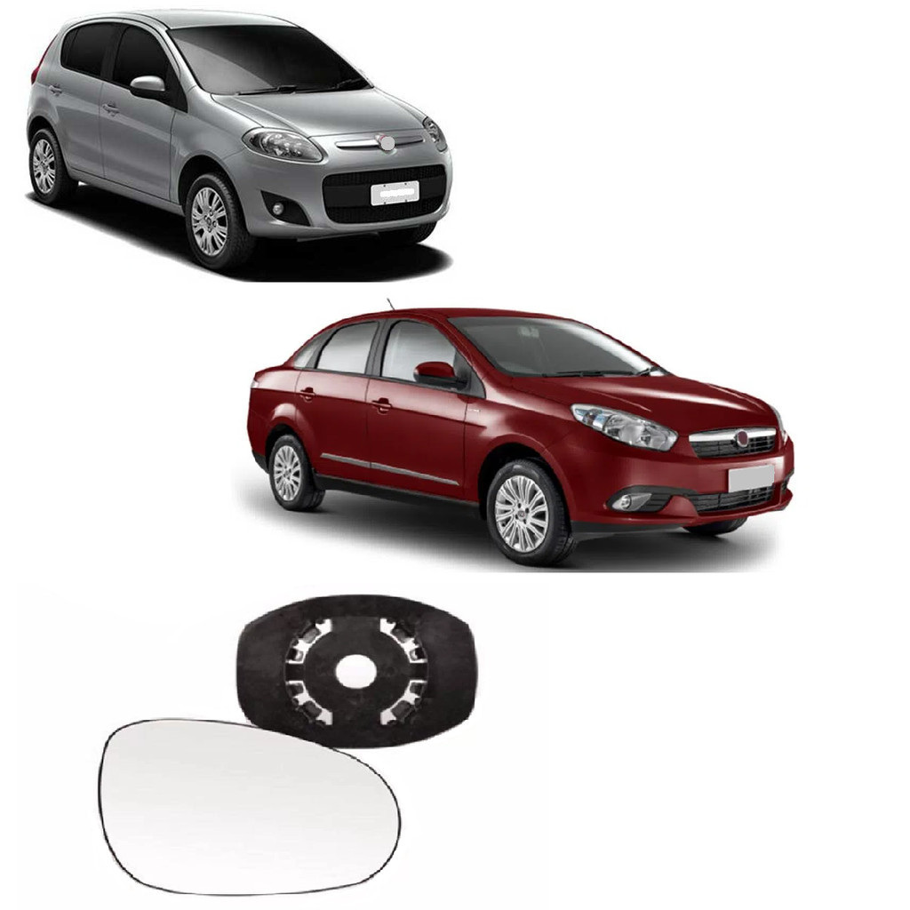 Lente Espelho Retrovisor Palio e Grand Siena 2012 2020 Com Base Lado Direito
