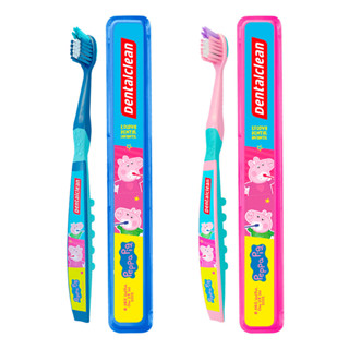 Kit Escova de Dente Infantil com Porta Escovas Escolar Peppa Pig Dentalclean em Oferta na Shopee