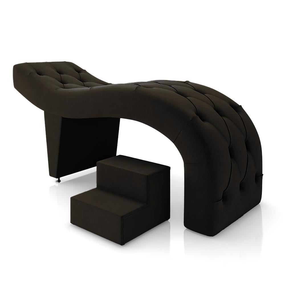 Maca de Estética para Massagem Cílios Fixa Lash Estofada com Escada Veludo Marrom G83 - Gran Belo em Oferta na Shopee