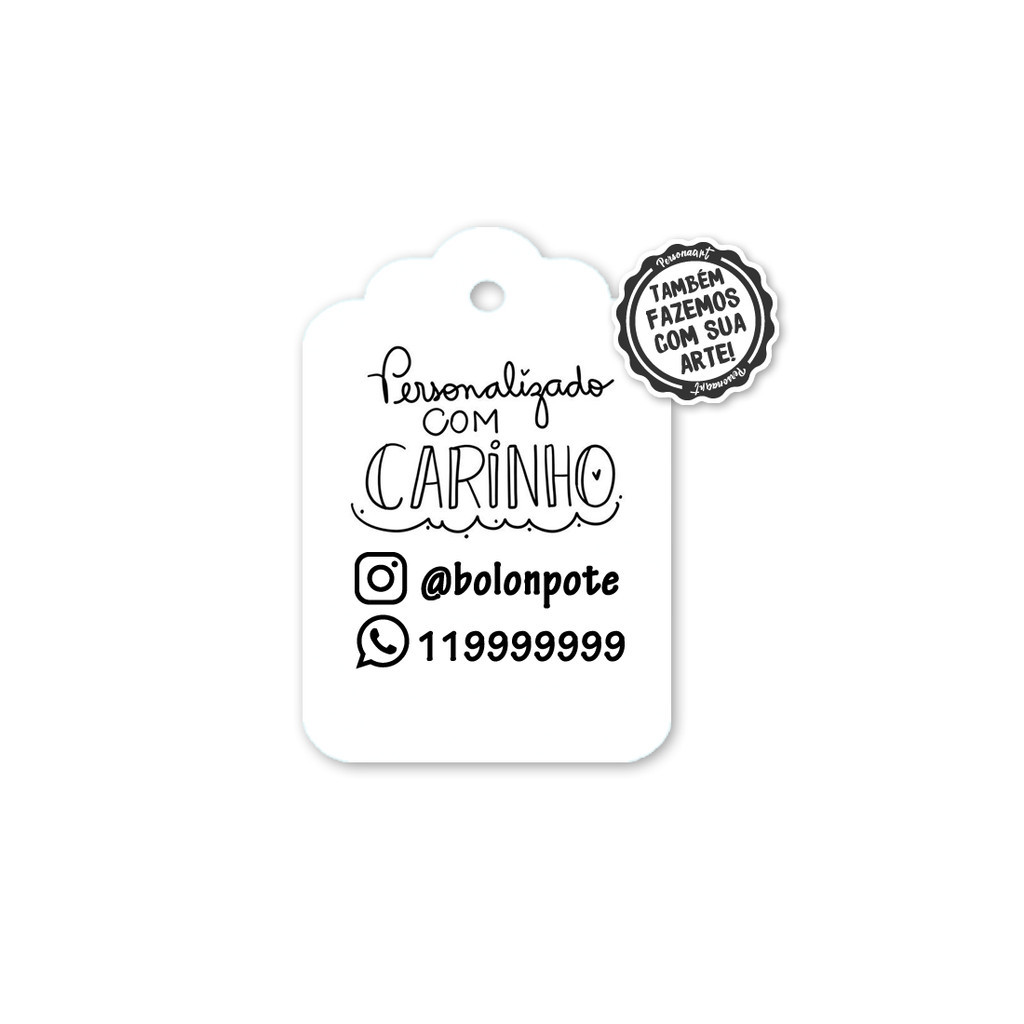 KIT 24 Etiqueta Tag de Agradecimento Lembrança de produto Ecom personalizado C100 Personalizado com Carinho em Oferta na Shopee