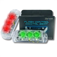 Kit Strobo Flash Control Digital Beat com Central e Faróis com leds RGB Resistentes ZD-SFC-DB