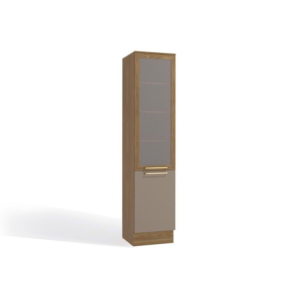 Paneleiro de Cozinha Botanic M626 c/ 2 Portas c/ 1 Tela 50cm Nogueira/Fendi - Kappesberg em Oferta na Shopee