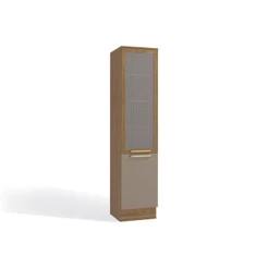 Paneleiro de Cozinha Botanic M626 c/ 2 Portas c/ 1 Tela 50cm Nogueira/Fendi - Kappesberg