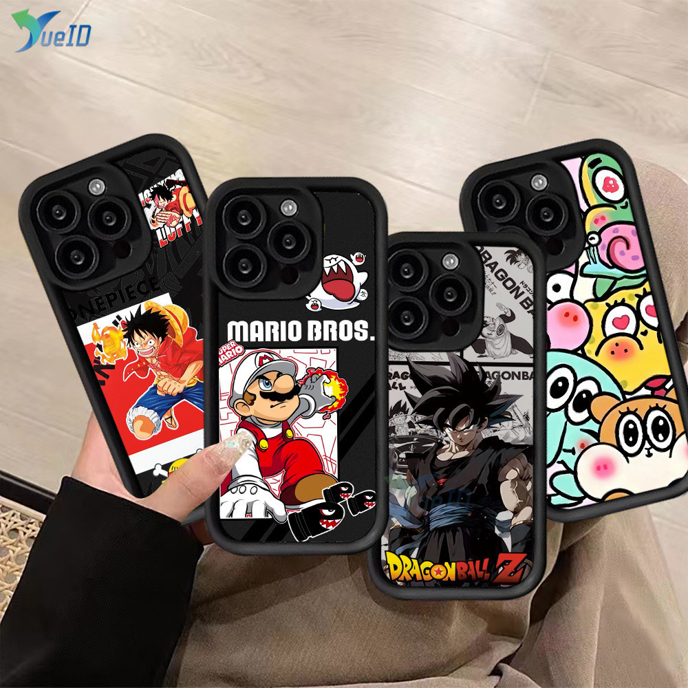 Capinha Capa Samsung S24 Ultra S24 Plus S23 S22 S21 M34 F34 A15 A14 A13 A55 A35 A54 S23FE Luffy Goku Mário Capa Para