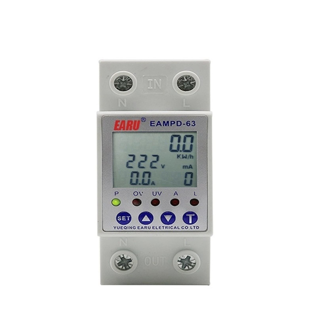 Idr Interruptor fuga Wattimetro Volt. Amp.110/220V 63A