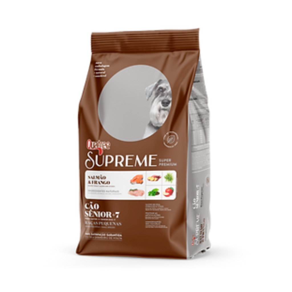 Quatree Supreme Cães Sênior+7 Raças Pequena Frango/Salmão