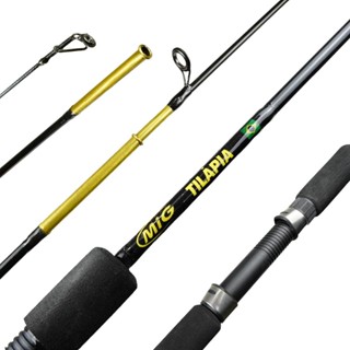 Vara Para Molinete Tilapia MP-07 2,00mts 4-10lbs Preta 2 Partes - Mig em Oferta na Shopee