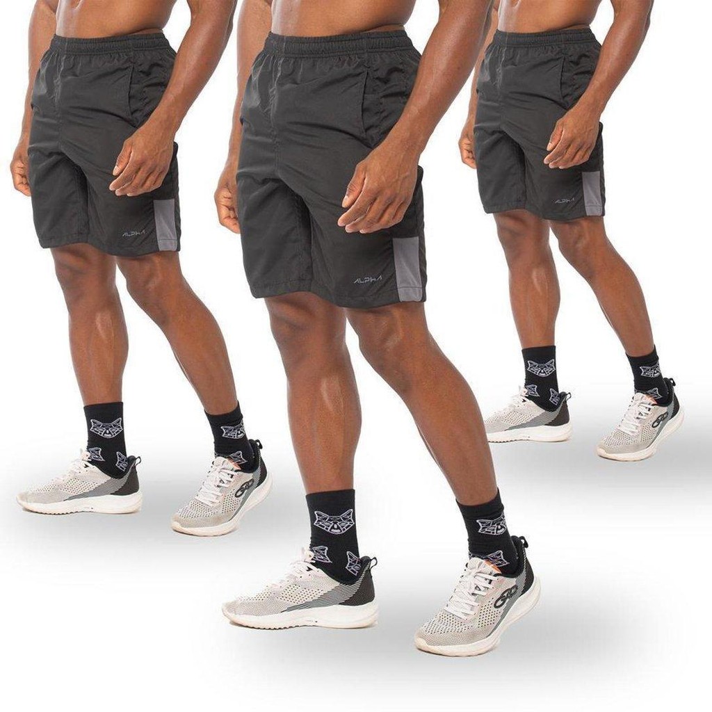 Kit 3 Bermudas Square Dry Alpha Co - Men Clothes