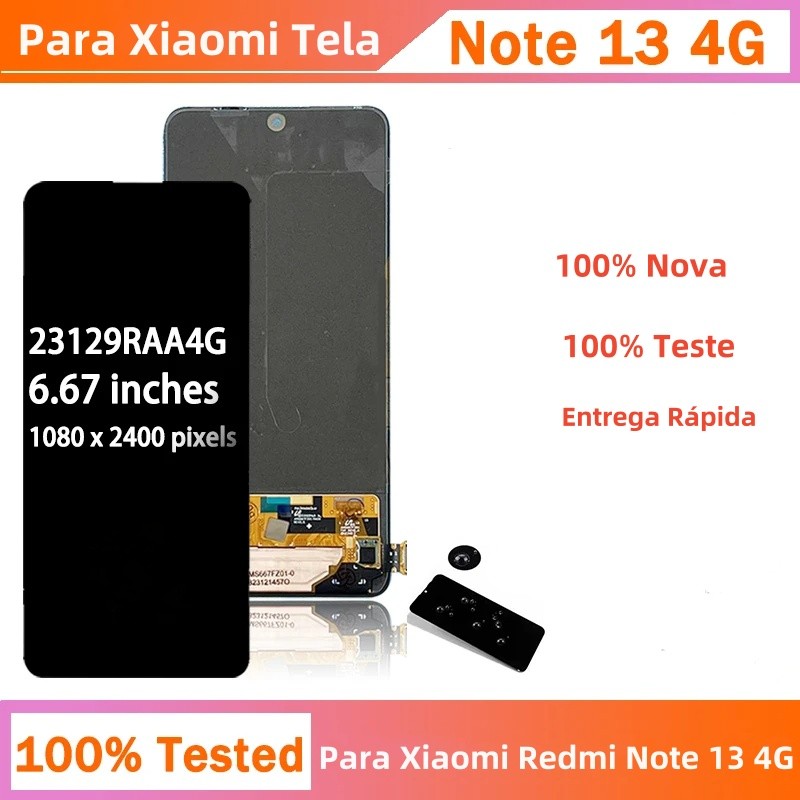 Premium Incell Display Para Xiaomi Redmi Note 13 4G Frontal Tela Nova Lcd Compat