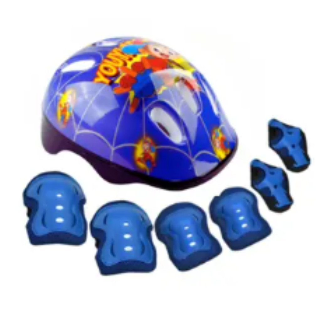 KIT Proteção Infantil Skate Bike Patins Patinete Azul