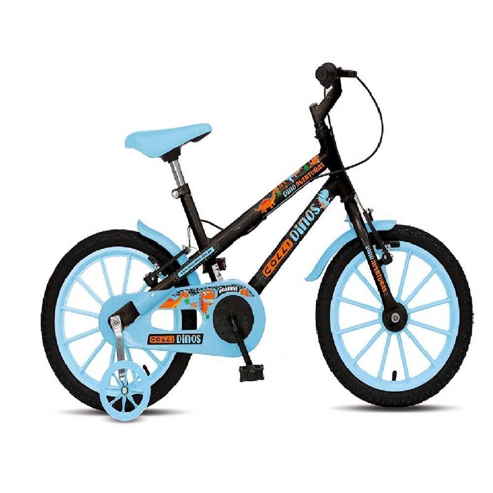 Bicicleta Colli Aro 16 Dinos Preto/azul - Sports & Outdoors