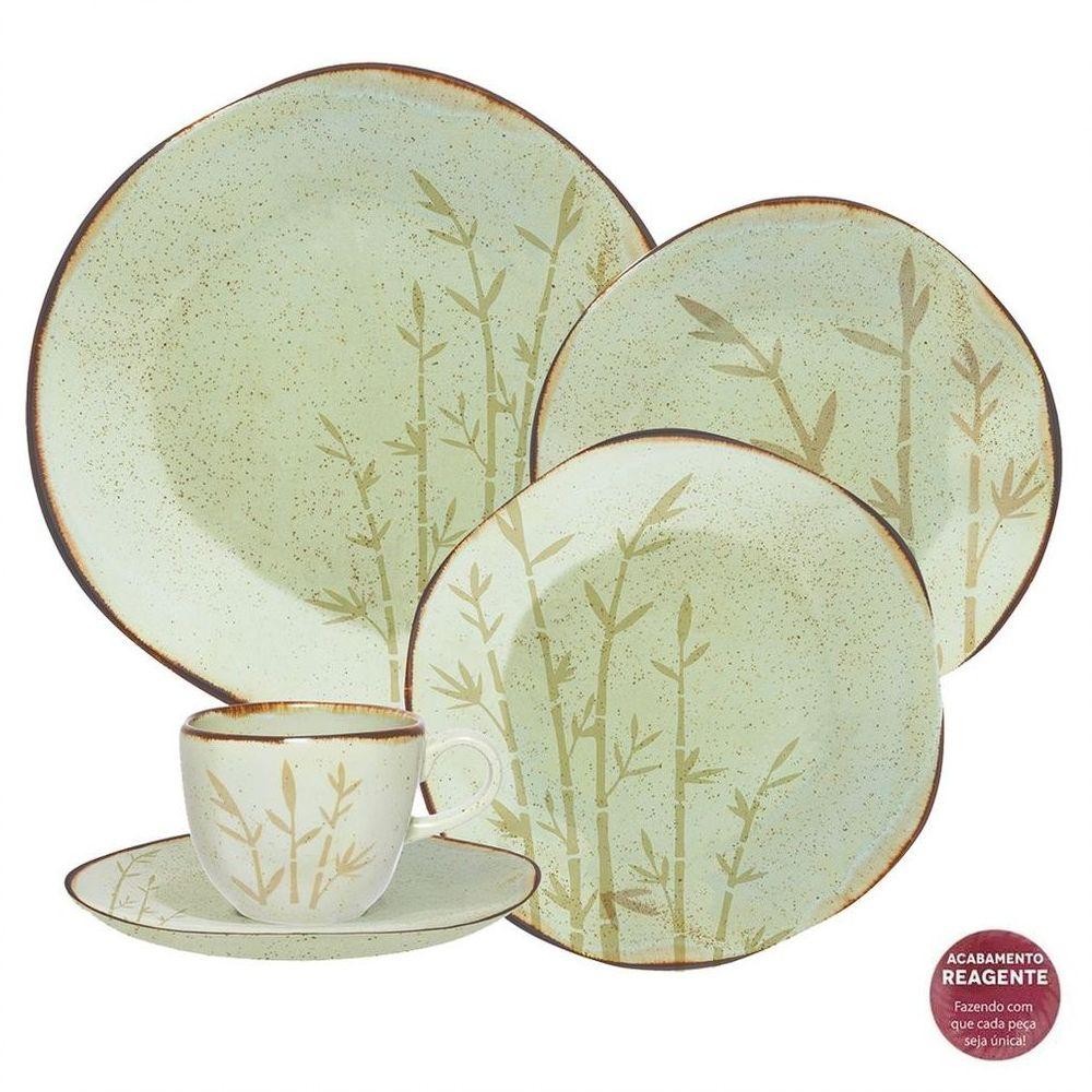 Aparelho de Jantar 30 Peças Ryo Bambu Oxford em Oferta na Shopee