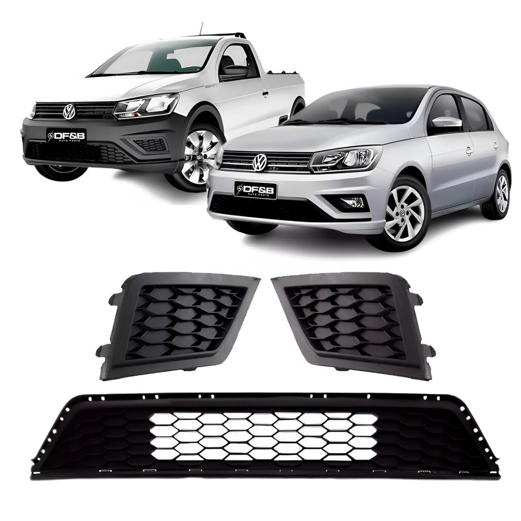 Kit Grade Parachoque Dianteiro Gol G8 Saveiro G7 Sem Furo