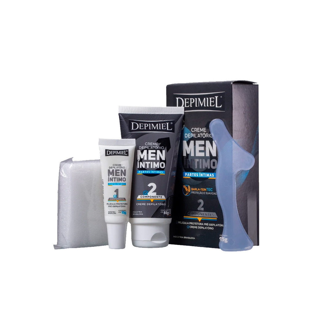 Creme Depilatório Depimiel Men Íntimo Virilha Genital e Perianal - Kit Completo em Oferta na Shopee