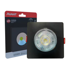 Spot Led Authentic Emb. Quadrado 5w 6500k 9cm PF Avant
