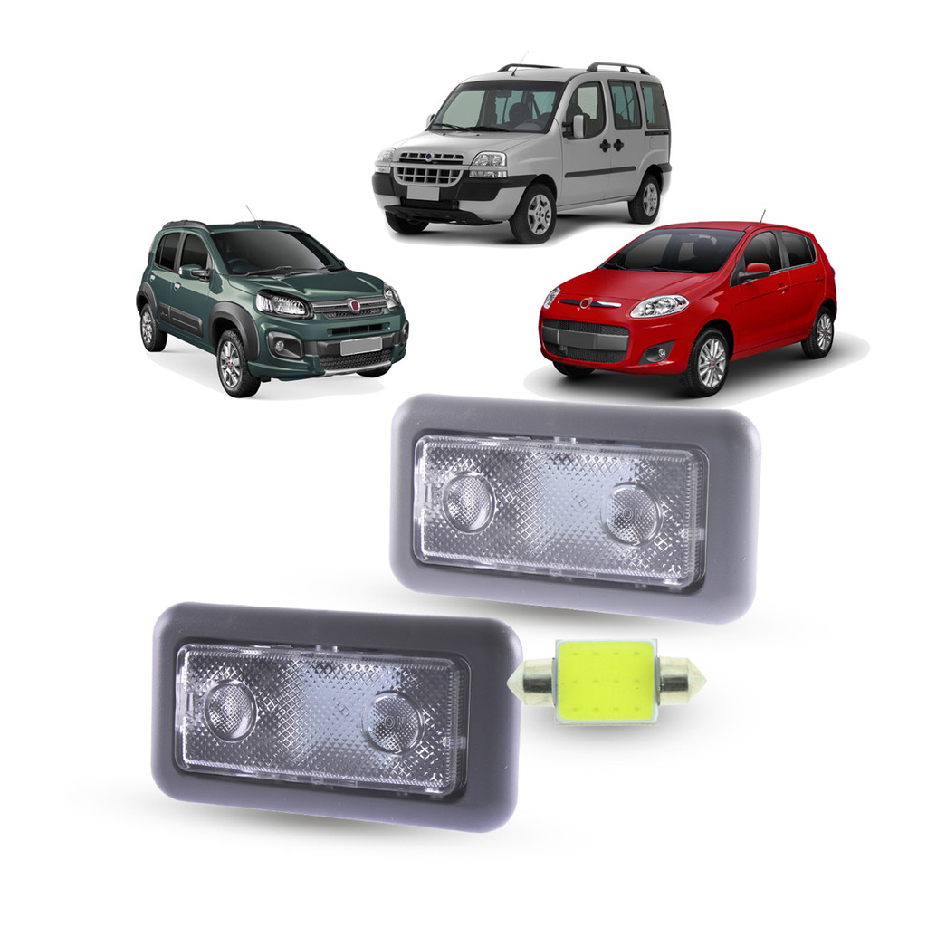 Lanterna Luz de Teto Central + Led Fiat Palio Siena Weekend Strada Idea Punto Uno Vivace Ducato Teto Alto Doblo
