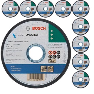 Disco de Corte 115 mm X 1,0 mm Standard For Metal  Kit 10 Unidades BOSCH em Oferta na Shopee