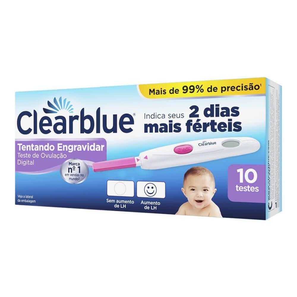 Teste de Ovulação Clearblue Dig 10 Tiras de Testes Indica Os Dias Mais Férteis em Oferta na Shopee