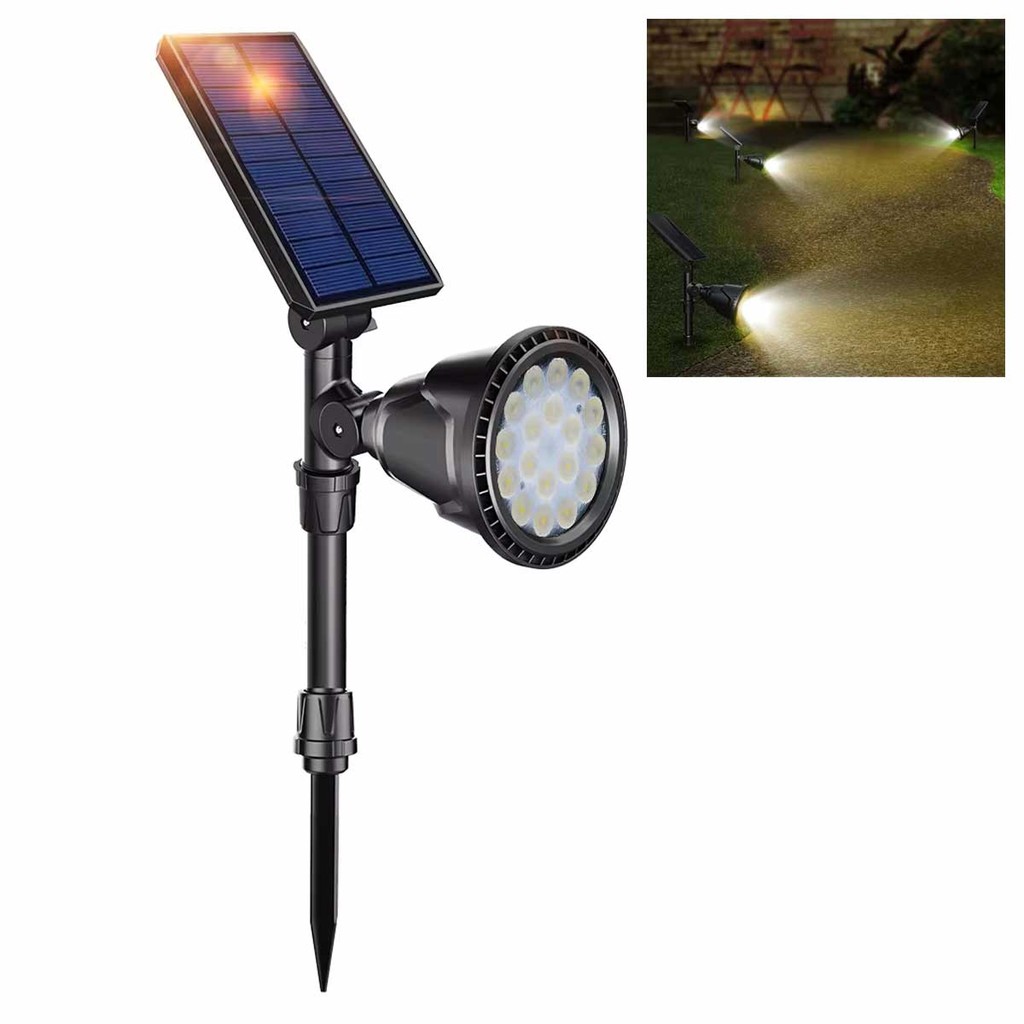 Luminaria Solar Spot LED Arandela Espeto Balizador Sensor Movimento Presença Angulo Ajustaval Jardim Quintal Parede Entrada Garagem Iluminaçao Caminho