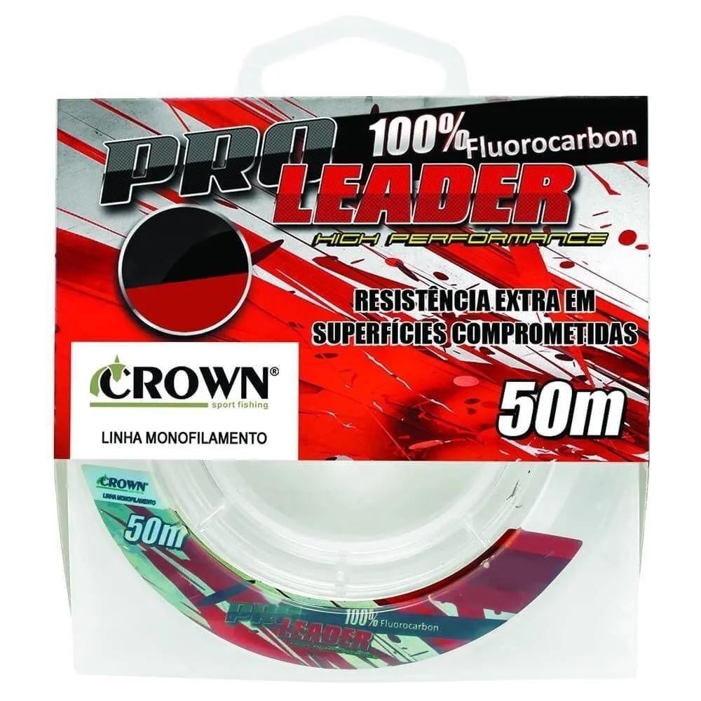 Linha Monofilamento Fluorcarbon Pro Leader 50mts - Crown 0,40mm
