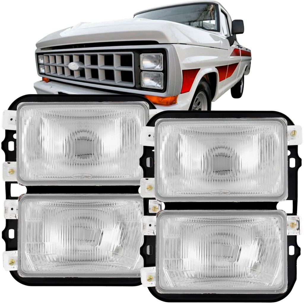 Par Farol Ford F1000 F4000 1985 1986 1987 1988 à 1992 Vidro