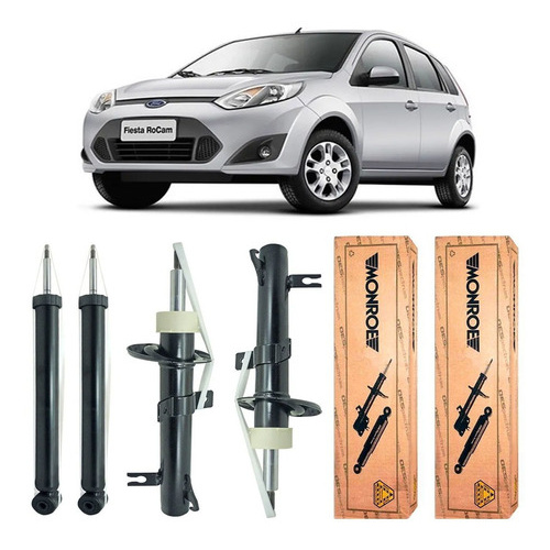 4 Amortecedor Dianteiro Traseiro Fiesta Class Personnalite Std Supercharger Trail - Spare Parts and Accessories for Vehicles