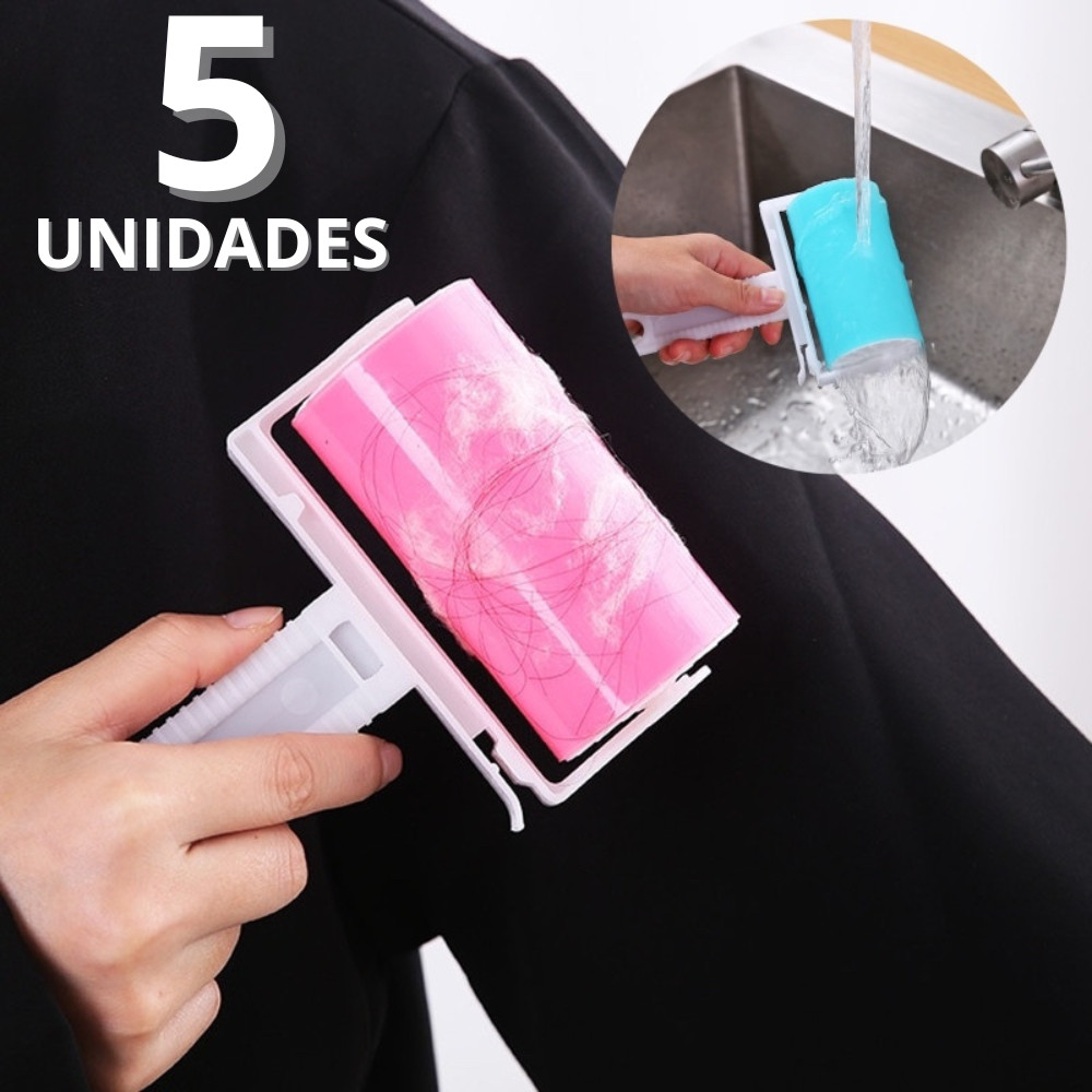 Rolo Tira Pelos Lavável Reutilizável Removedor de Pelo Fios Fio Para Roupas Sofá e Cama Silicone Borracha