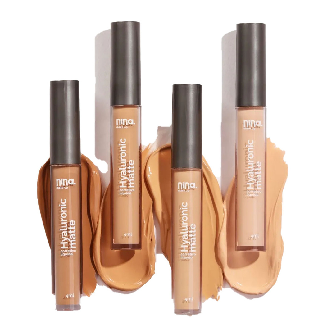 Corretivo Liquido Hyaluronic Matte Nina Make Up em Oferta na Shopee