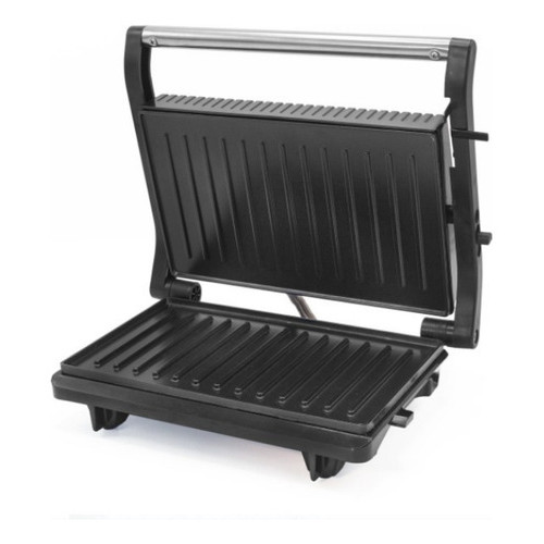 Grill Elétrico Sanduicheira Inox Antiaderente Torradeira Cor Preto 110v