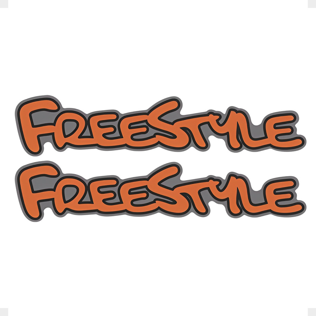 Par de Adesivos Adesivo Freestyle Ford Ecosport Laranja Genérico