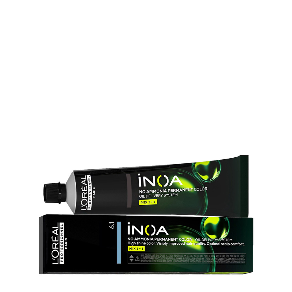 L'Oréal Professionnel Inoa 6.1 Louro Escuro Acinzentado - Coloração Permanente 60g em Oferta na Shopee