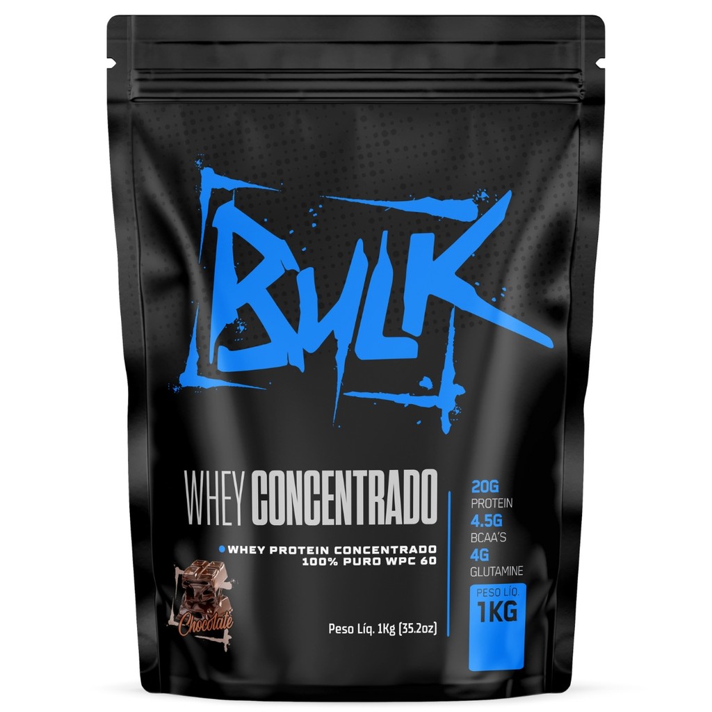 Whey Protein Concentrado 100% Puro 1kg Bulk Nutrition em Oferta na Shopee
