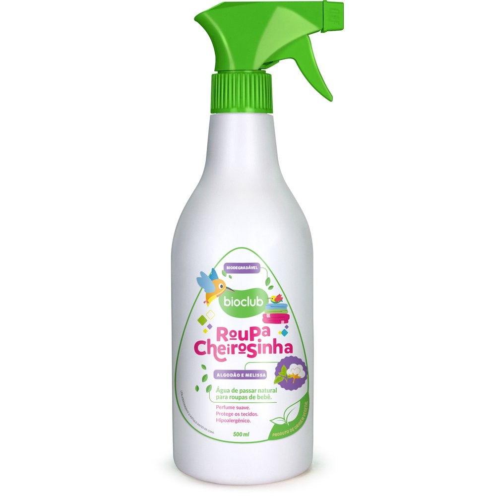 Roupa Cheirosinha Cheirinho de Flor (Algodão e Melissa) Bioclub® 500ml - Água de Cheiro de Passar