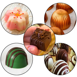 Forma Para Chocolate Bombom BWB Vários Modelos Com 3 Partes Redondo Quadrado Flor Doce Gourmet// em Oferta na Shopee