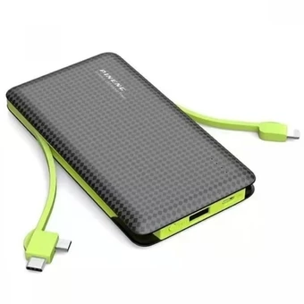 Carregador Portátil 20000mah/10000mah PN-956/959 Power Bank com 3 Saídas v8 iphone e type-c MOBY LUX