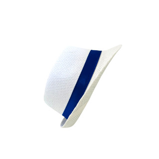 Chapéu Panama Branco com Fita Azul Estilo Zé Pilintra em Oferta na Shopee
