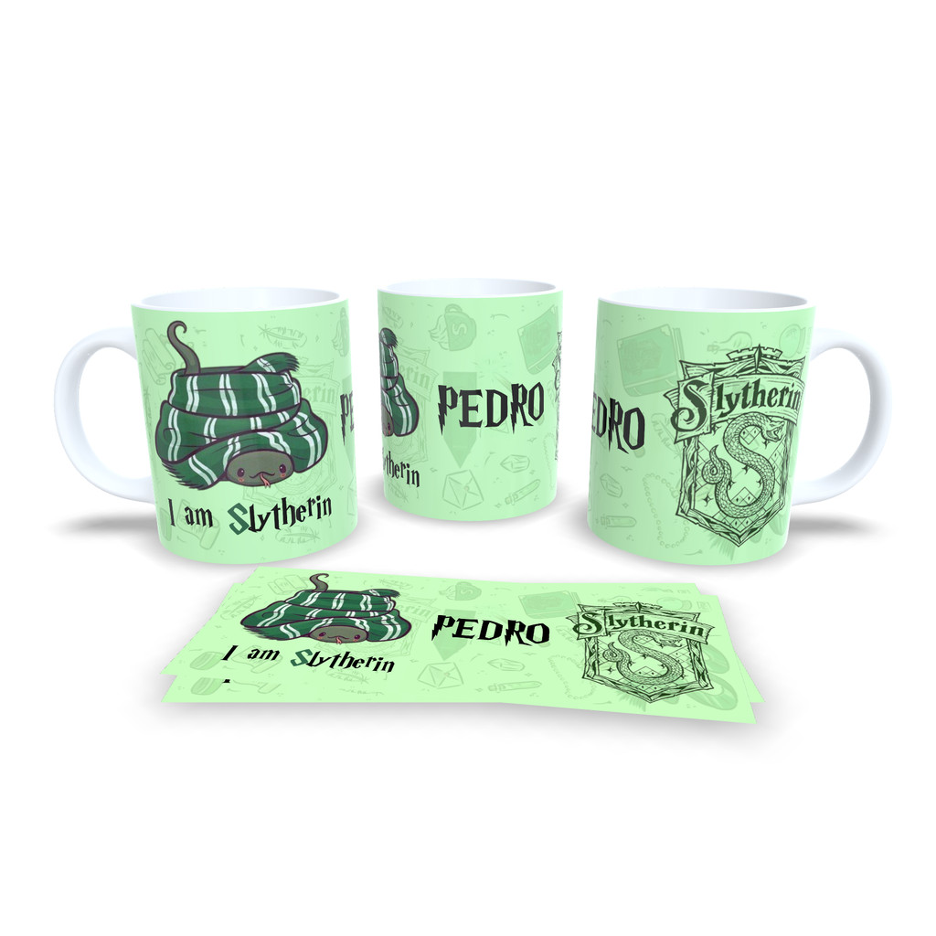 Caneca Harry Sonserina Slytherin  personalizada porcelana