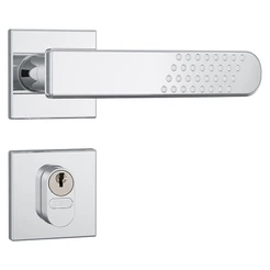 Fechadura Externa Alavanca Inox 80321 Roseta Quadrada