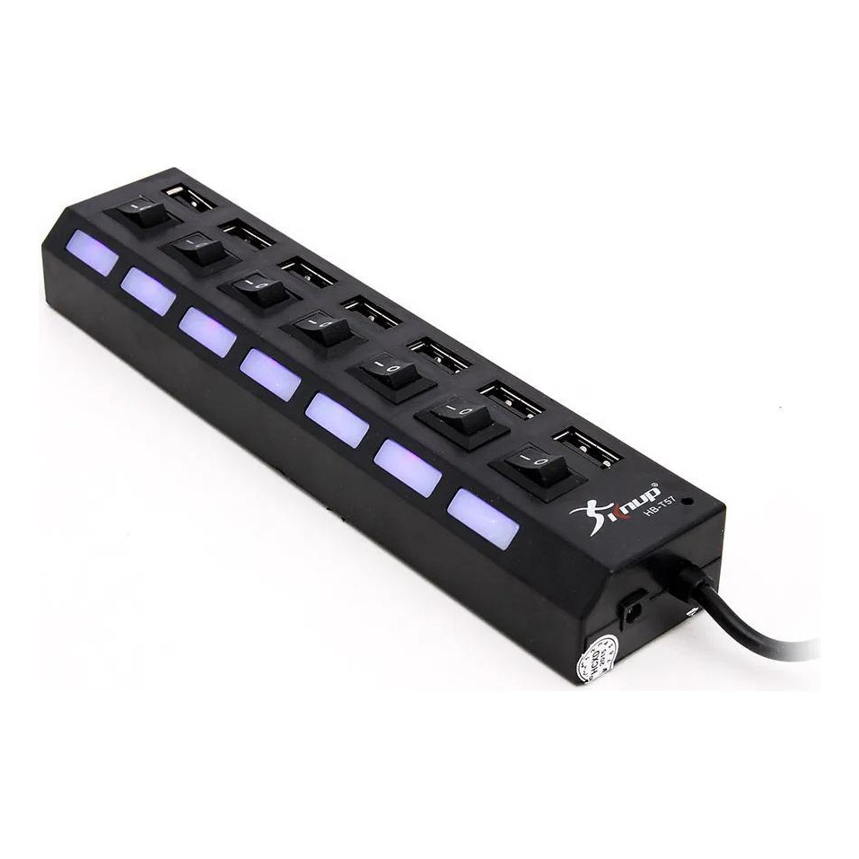 Hub De Usb 7 Portas 2.0 Hd Extensor ultra rapido Pen DriveConverter Expansor  Pc Computador Notebook