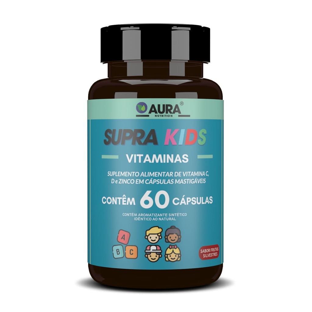 Vitamina C , D e Zinco Infantil Supra Kids  - Aura Nutrition