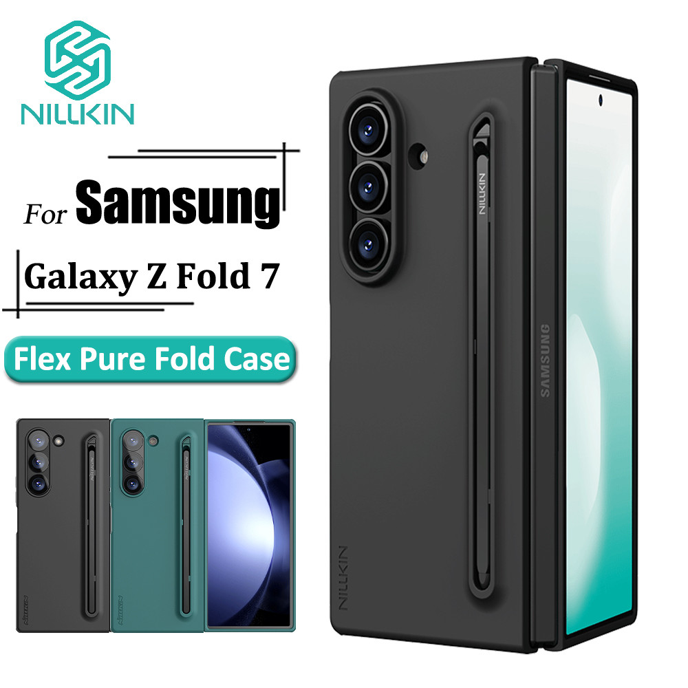 Nillkin Flex Pure Fold Case Para Samsung Galaxy Z Fold7/7 Com Suporte Caneta Capa Protetora Anti-Queda (Versão S Pen) em Oferta na Shopee
