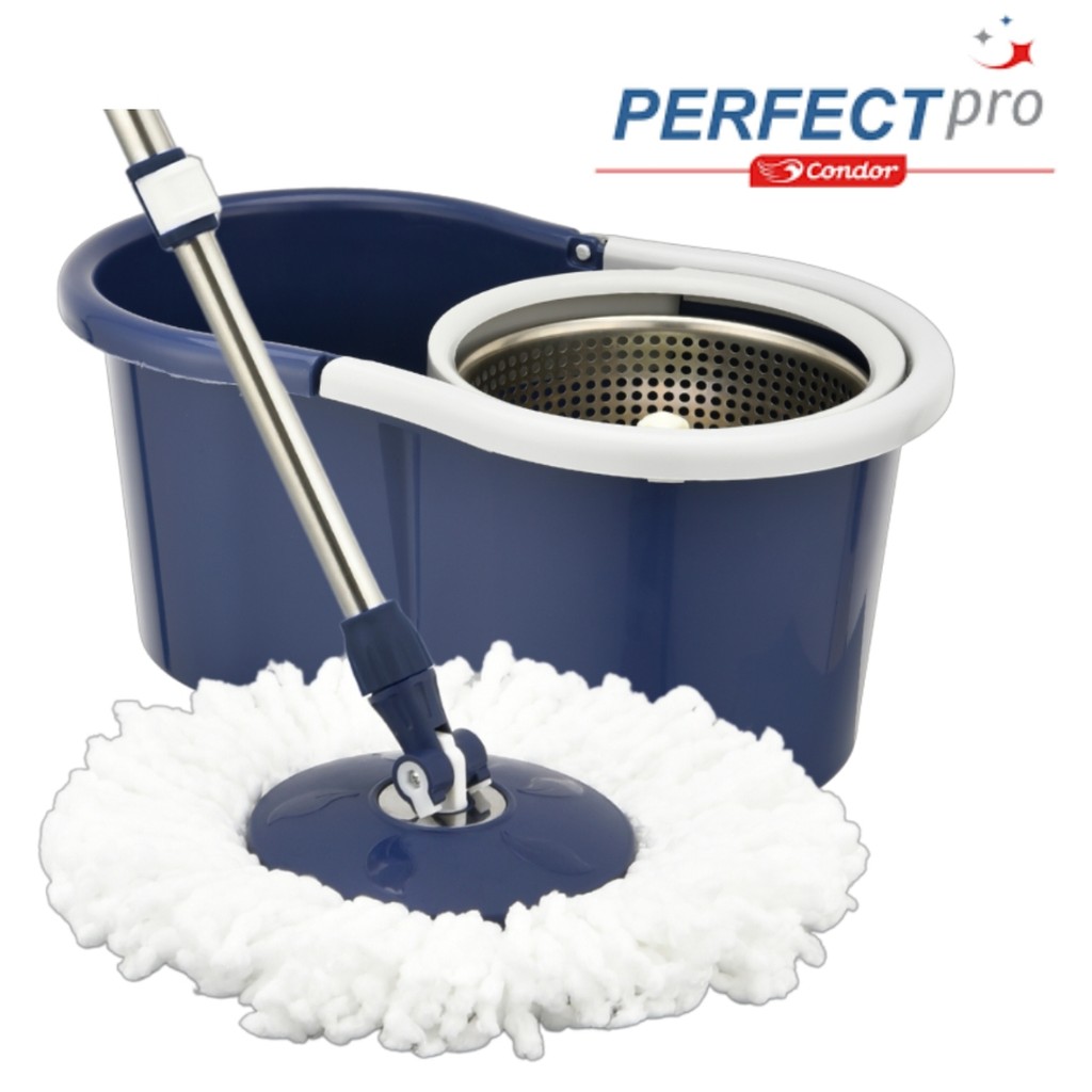 Mop Giratório Esfregão em Microfibra para Limpeza Geral Tornado Inox Perfect 973495