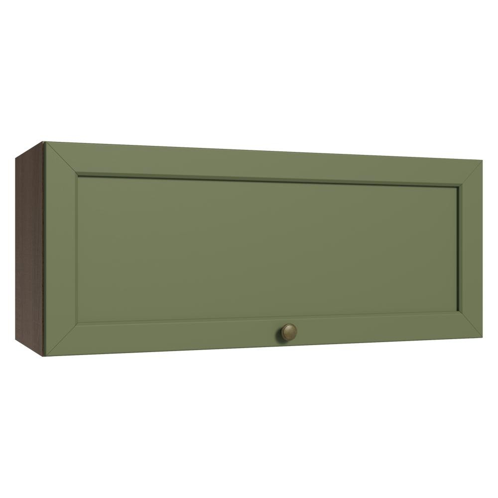 Armário Aéreo 80 cm 1 Porta Basculante Rustic/Verde Vik Madesa em Oferta na Shopee