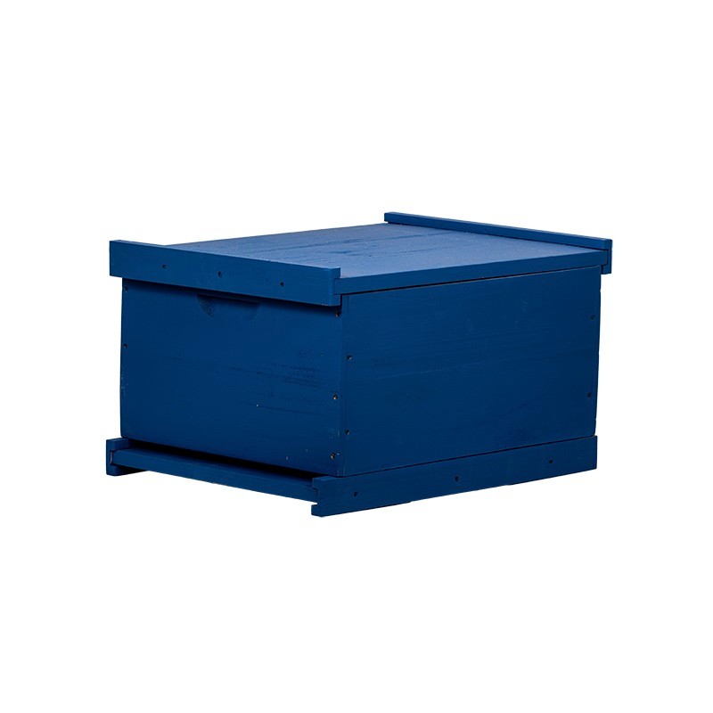 Caixa Para Abelhas Padrão Langstroth Em Eucalipto Ninho Com Quadros Sem Arame Cor Azul
