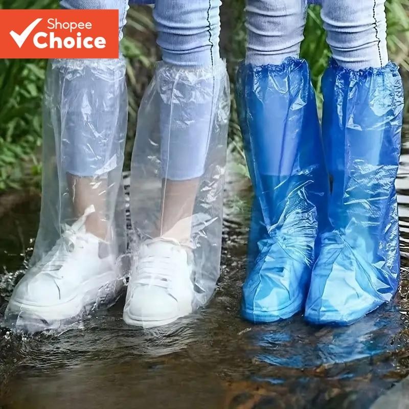 10 Unidades De Capas Descartáveis Impermeáveis Para Sapatos De Chuva | Protetores De Pés Transparentes Antiderrapantes U
