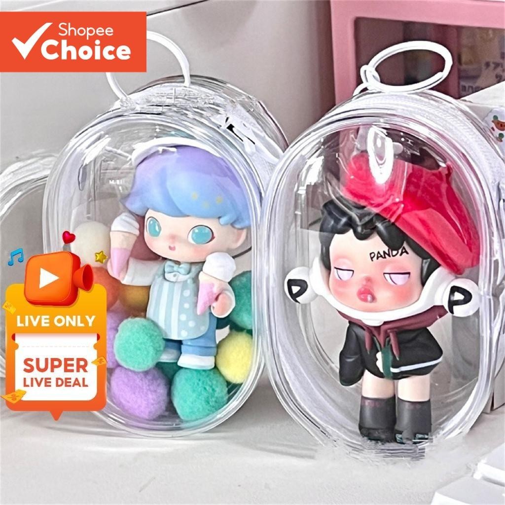 Bolsa De Armazenamento De Boneca Transparente Pingente Capa Protetora Para Decoração De Charme De