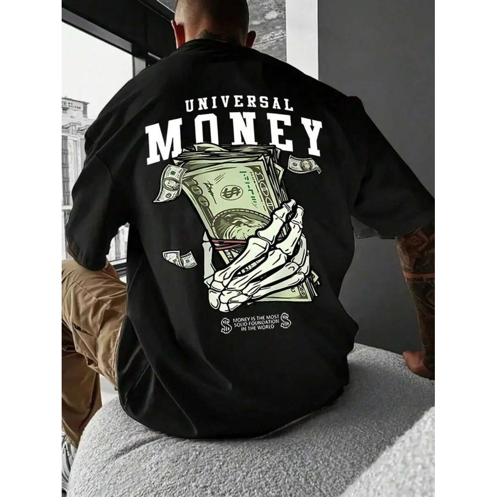 Camiseta UNIVERSAL MONEY  Streetwear Masculina Manga Curta